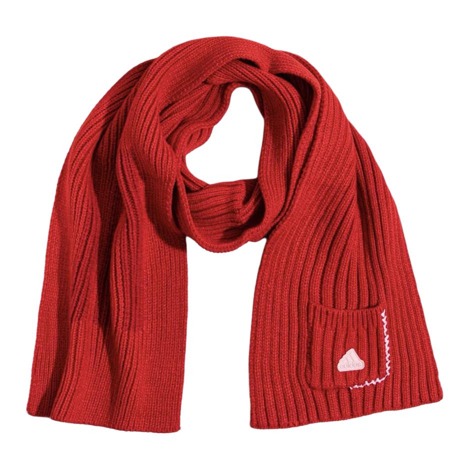 Adidas Acrylic Knit Scarves Unisex Red