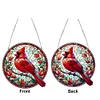 Diamond Painting Acrylic Stained Glass Cardinal Hanging Pendant