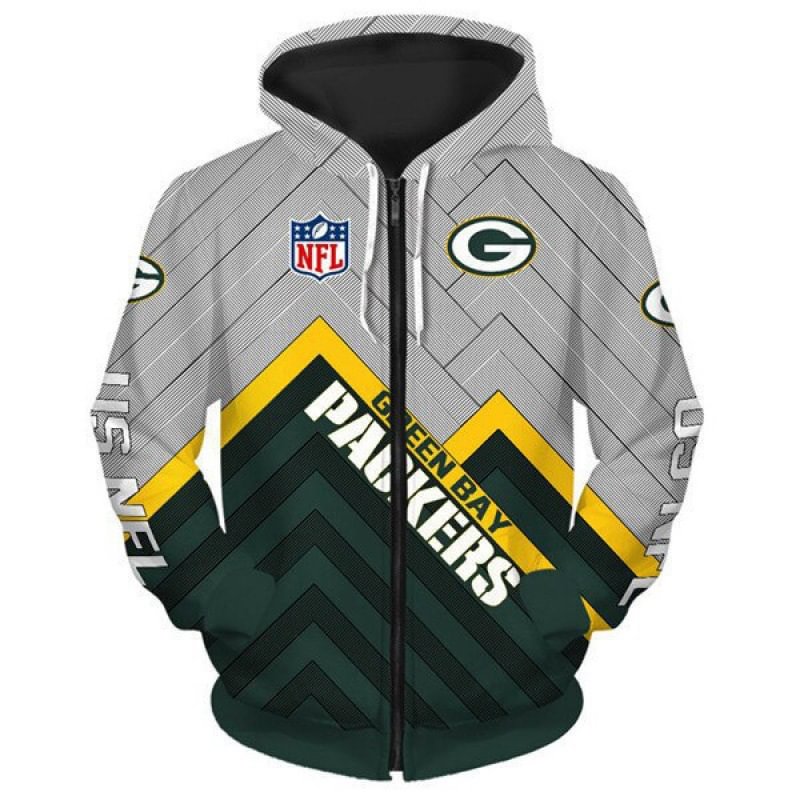 Green Bay Packers NFL Team Zipper Hoodie