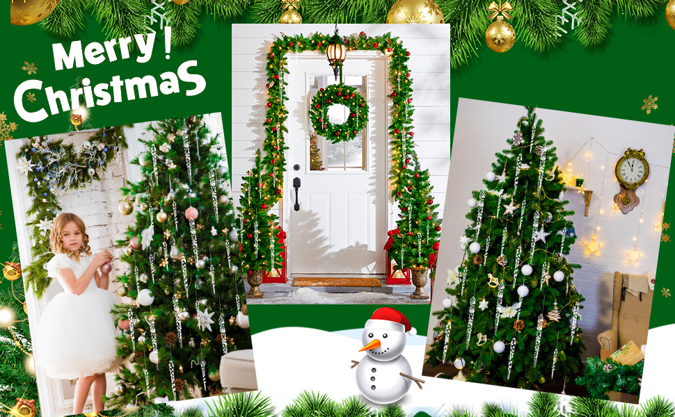 Christmas icicle hanging ornaments