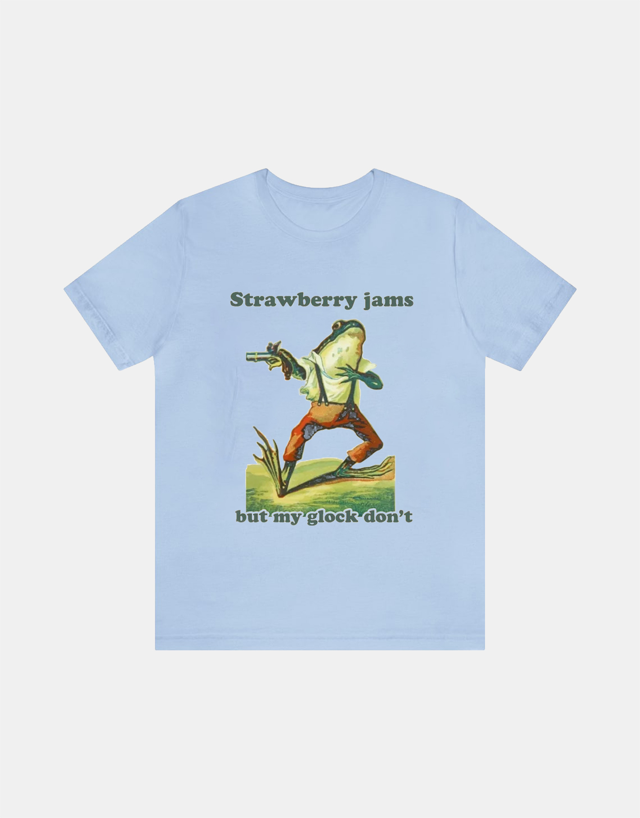 Strawberry Jams But My Glock Don't Shirt Comfort Colors Funny T-shirt / TECHWEAR CLUB / Techwear