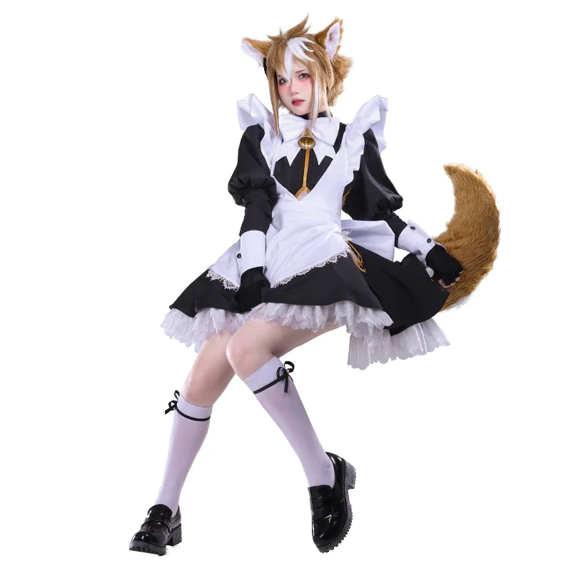 DokiDoki-SR Game Genshin Impact Gorou Doujin Cosplay Costume Maid Uniform Cute