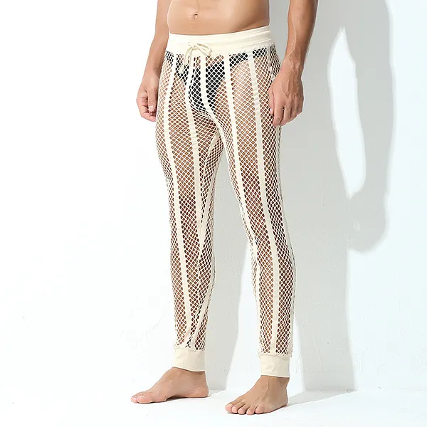 Men's Trousers Breathable Tethered Pajama Pants