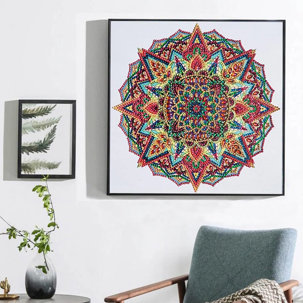 Diamond Painting - Special Shaped Drill - Mandala Flower(30*30cm)