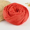 Solid Color Soft Cotton Linen Scarf Women Hijab Shawl