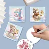 6Pcs Diamond Painting Winter Snowman Greeting Cards Christmas Cards