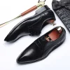 Mens Pointed Toe Derby Wedding Shoes
