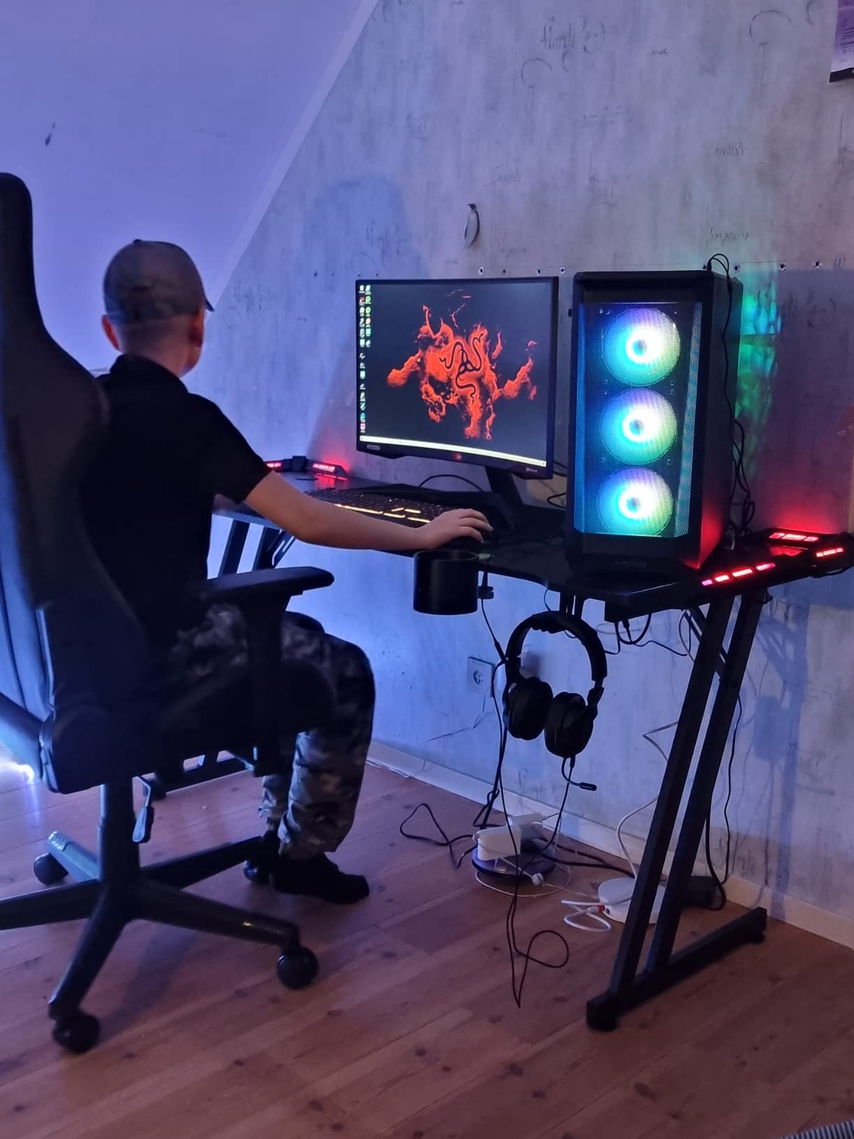 HLONONE Fauteuil de Bureau Confortable Siège Gaming Pivotant