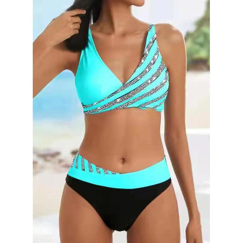 Fato de banho feminino elegante de 2 peças