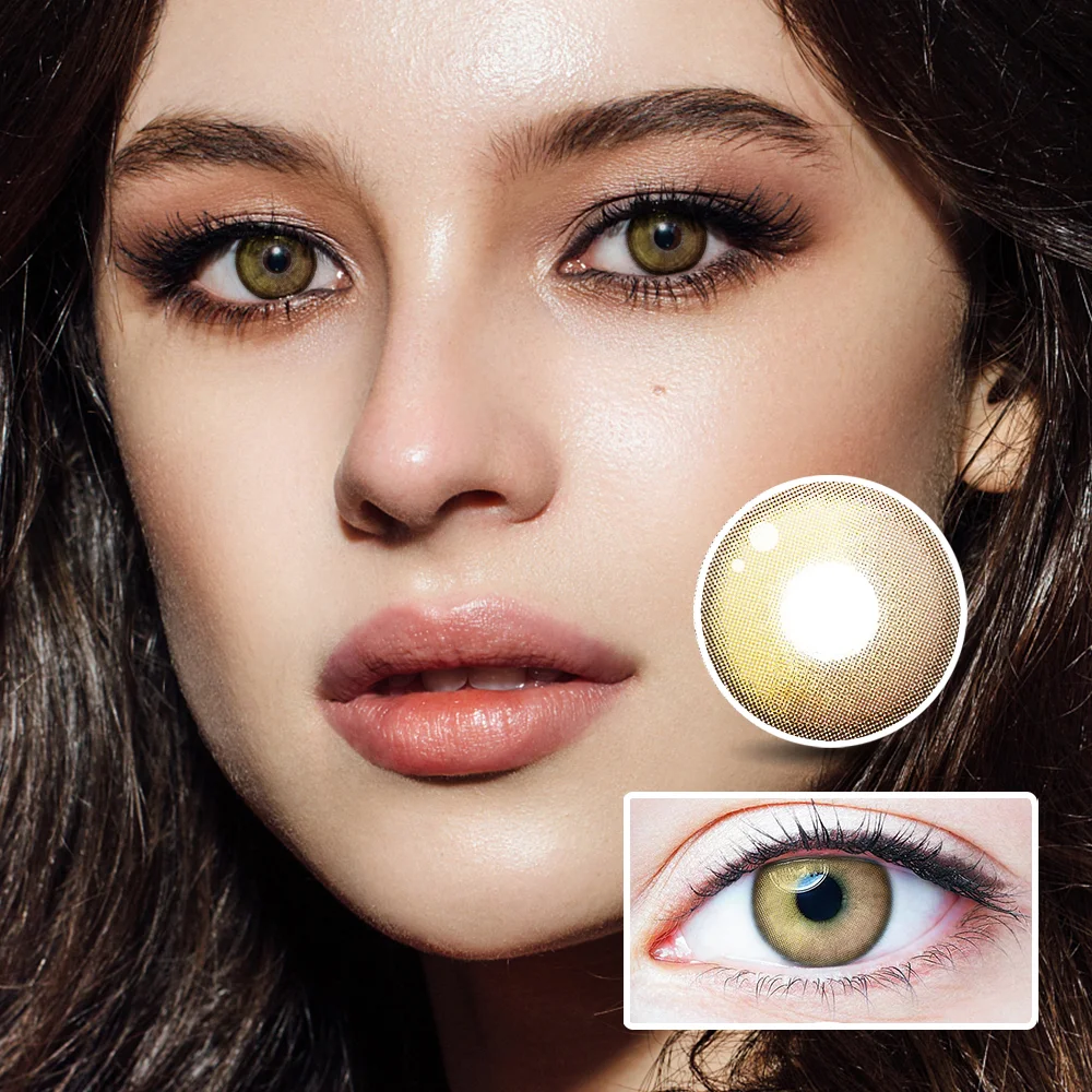 NEBULALENS Wine-Kumquat Jelly Yearly Prescription Colored Contact Lenses NEBULALENS