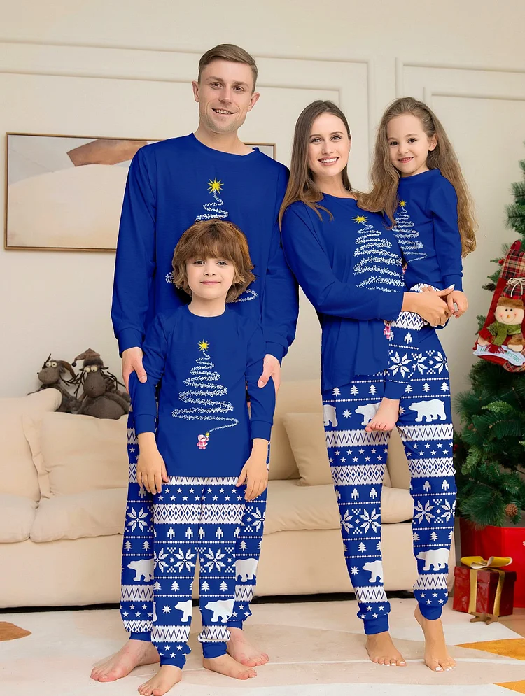 Conjuntos de pijamas familiares a juego para Navidad