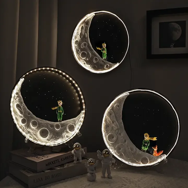 Paint Your Own Moon Lamp Kit, Cool DIY 3D Space Moon Night Light