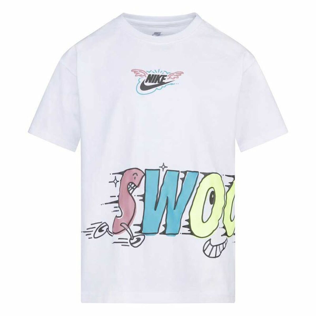 Child's Short Sleeve T-Shirt Nike KT-S/S Knit White