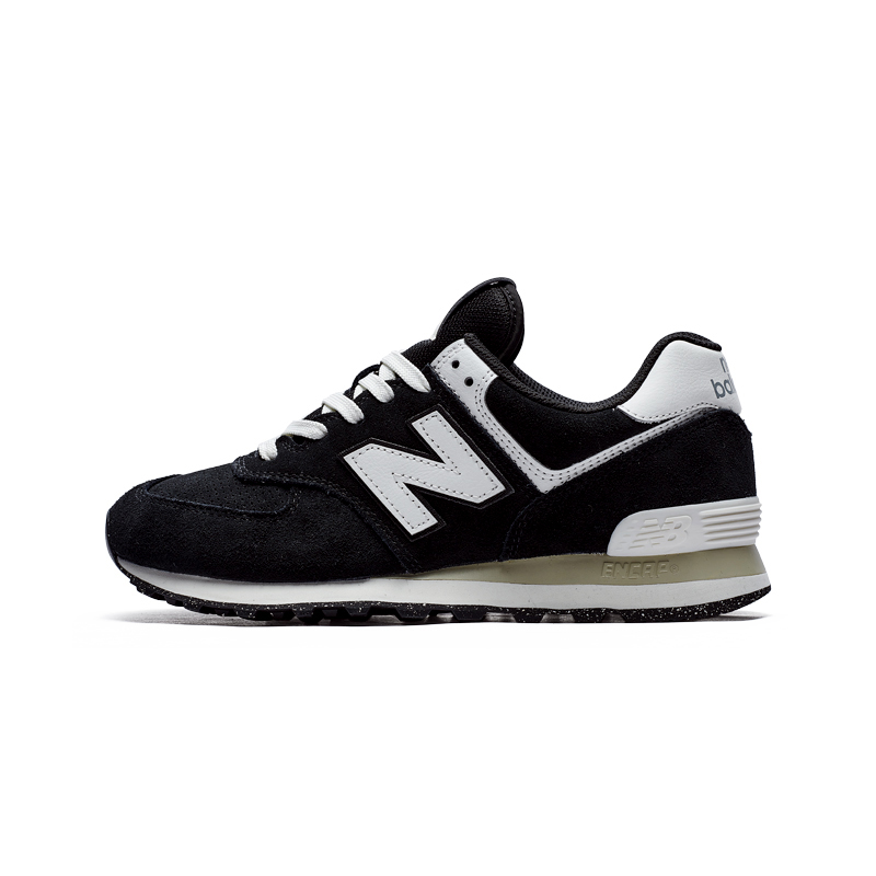 New Balance 574 Black White Beige