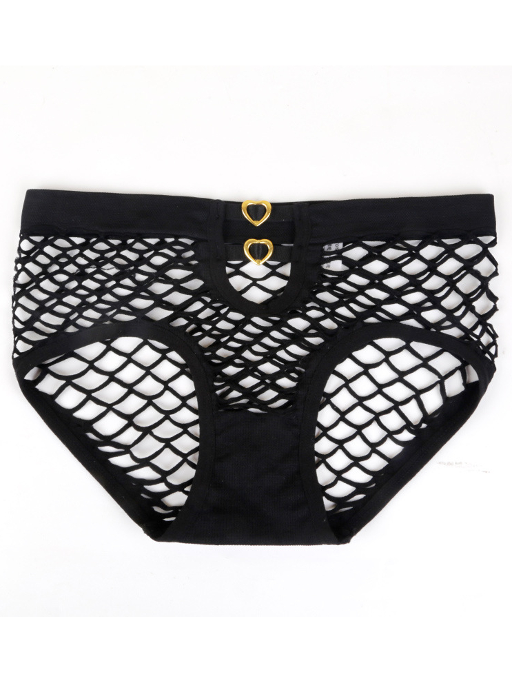Mesh Cotton File Medium Waist Underwear