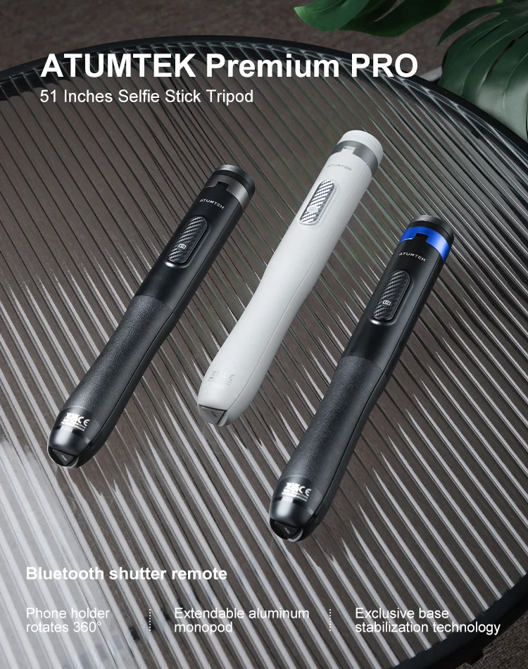 ATUMTEK 51" Selfie Stick Tripod, Premium Pro Phone Tripod Stand, All in