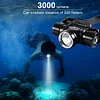 APLOS HP900 Diving Headlamp Rechargeable - 3000 Lumen Super Bright Scuba Dive Flashlight, Swimming Headlight IP68 Waterproof Professional Underwater Headlight 5 Modes for Snorkeling Caving APLOS Dive Light Official