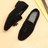 Mens Casual Suede Leather Tassel Loafers 
