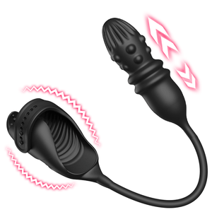 Thrusting Dildo Prostate Massager & Penis Vibrator Couple Gay Play Anal Toys