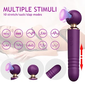 Cute Pier - 2 In 1 Powerful Clitoris Vibrators Magic Wand Av Massager