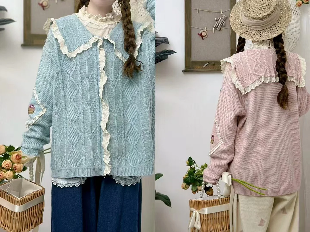 Chicfifth Sweater Women Winter Long Sleeve High Quality Autumn Vintage Top Knitted Cardigan