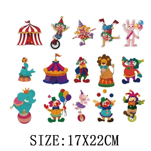 Cute Animals Heat Sticker On T-shirt DIY A-levels Iron On Transfer For Clothing Beautiful Design On Kid Clothes Patch Decoration