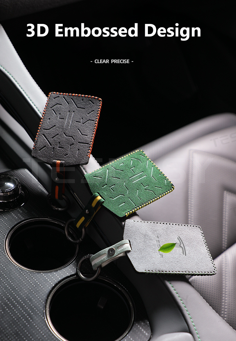 TESLASY Tesla Alcantara Key Card Holder