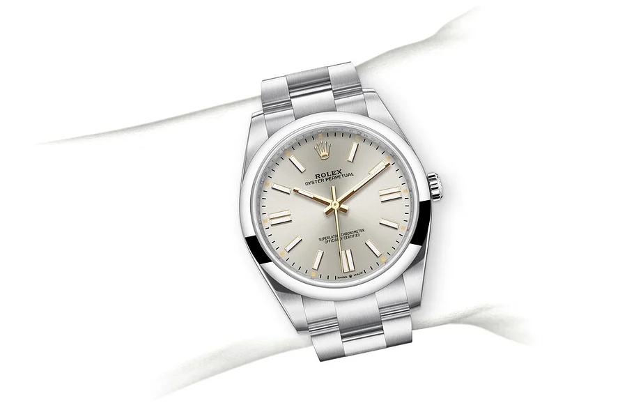 Rolex Oyster Perpetual em Oystersteel, m124300-0001 | Leonardo Jewelers