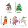 5pcs DIY Diamond Painting Christmas Keychains