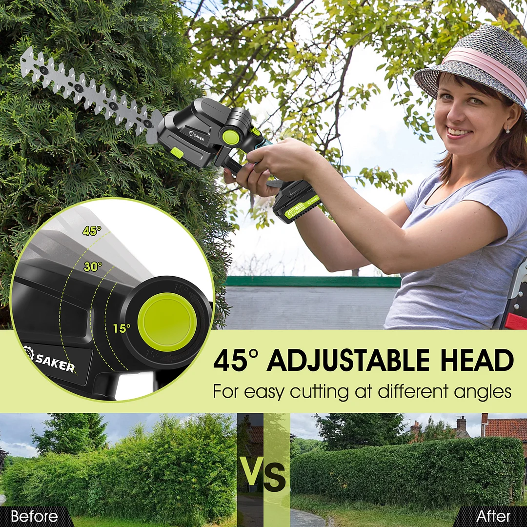 SAKER&reg; Cordless Hedge Trimmer