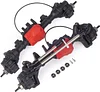 AMK RC Axles Complete Nylon Front Rear Portal Axle with Differential Lock Kit for 1/10 RC Car Crawler TRX-4 Defender Bronco TRX4 Chassis DIY Upgrade Parts