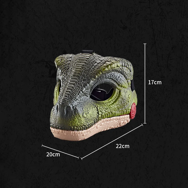 Halloween Electric Tyrannosaurus Rex/Velociraptor Head Set Sound And Light Cos Toy