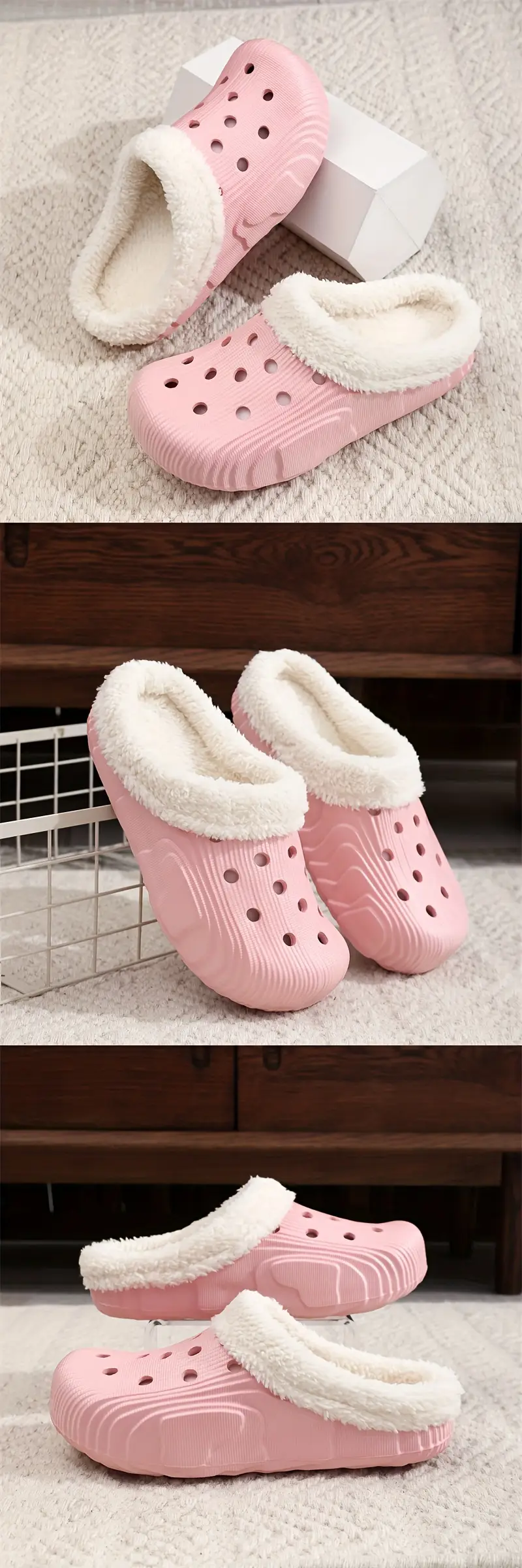 new winter couple casual   warm thick soled indoor outdoor womens slippers details 5