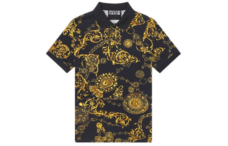VERSACE Polo Shirts Men Black