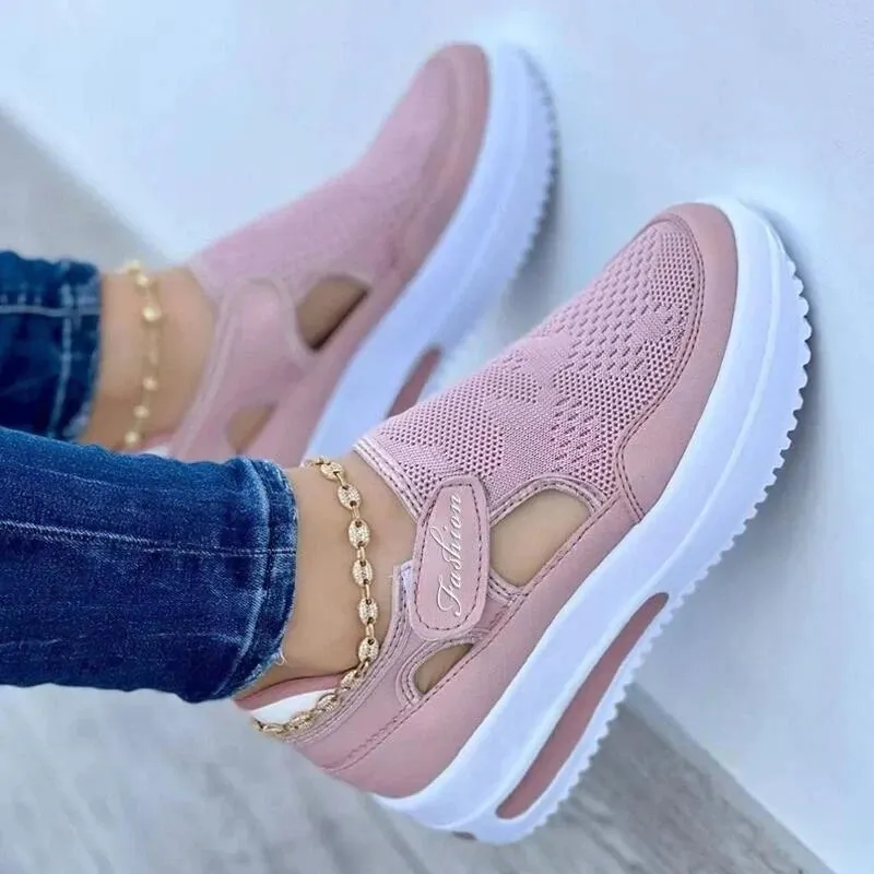 Qengg Women Fashion New Sneakers Slip On Shoes For Women Comfortable Platform Sneakers Plus Size Tenis Feminino Ladies Vulcanize Shoes
