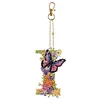 1Pc DIY Diamond Painting Lettter Keychain