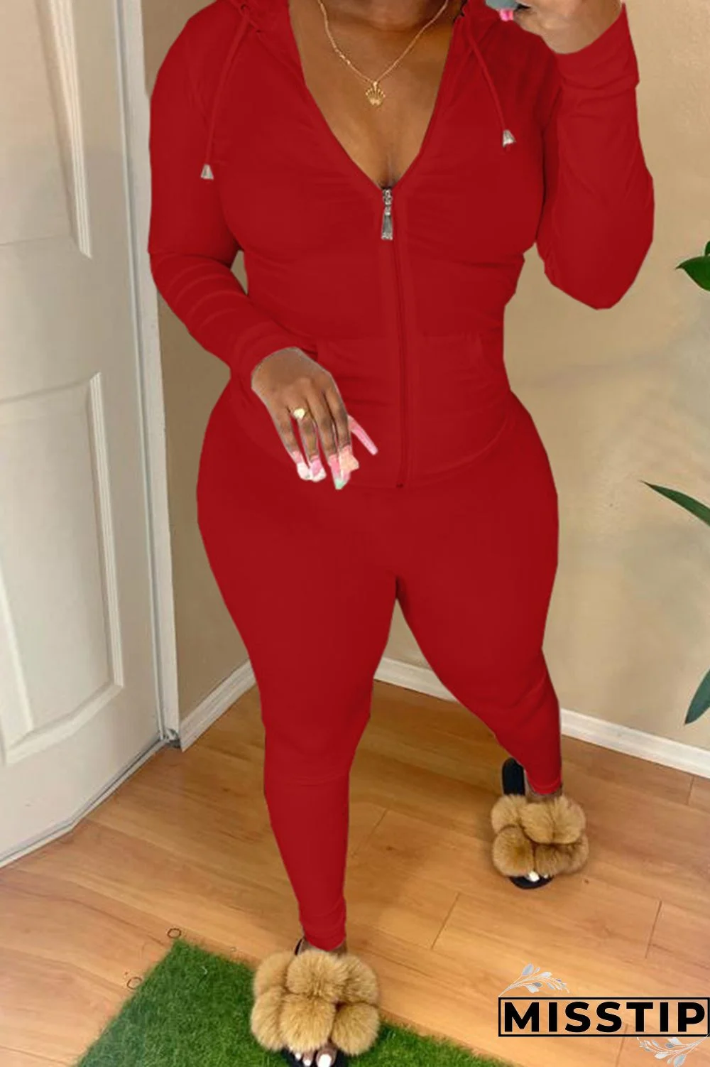 Black Fashion Casual Solid Basic Hooded Collar Long Sleeve Two Pieces