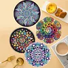 4PCS Diamond Painted Mandala Placemats Insulated Dish Mats Comes with Mats