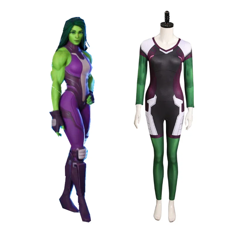 She-Hulk Jennifer  Cosplay Costume Jumpsuit Outfits Halloween Carnival Suit
