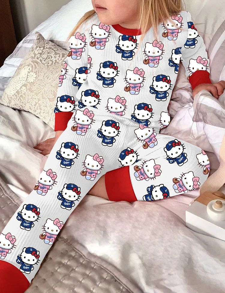 Kid's Dodgers Baseball Pajama Set