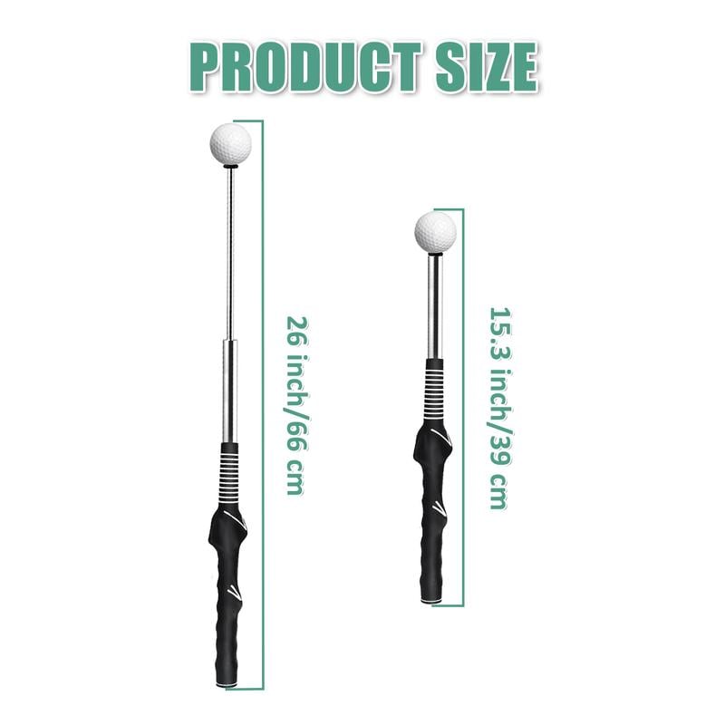 Product Introduction of Arttodo Telescopic club, Retractable Golf Swing Training Aid, Click Sound Stick Trainer, Golf Warm Up, Grip, Strength, Tempo Training Aids, Golf Gift 18