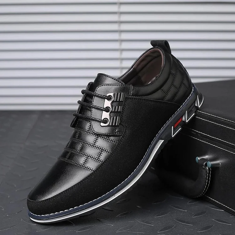 Men's Casual Leather Shoes British Lace Up Business Classic Loafers Oxford Comfortable Breathable Driving Office shopify Stunahome.com