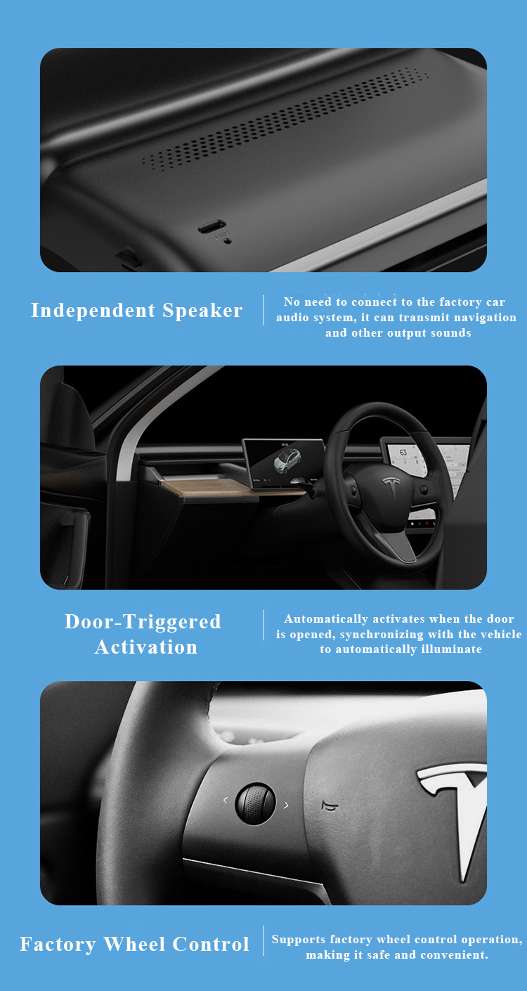 Tesla Model 3/Y F68 Carplay Dashboard Touch Screen 6.86 Display