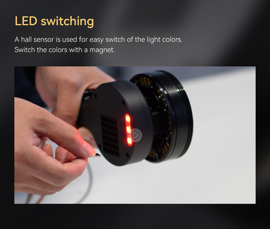 XU8-X Integrated Propulsion System with LED light for easy switch of the light colors
