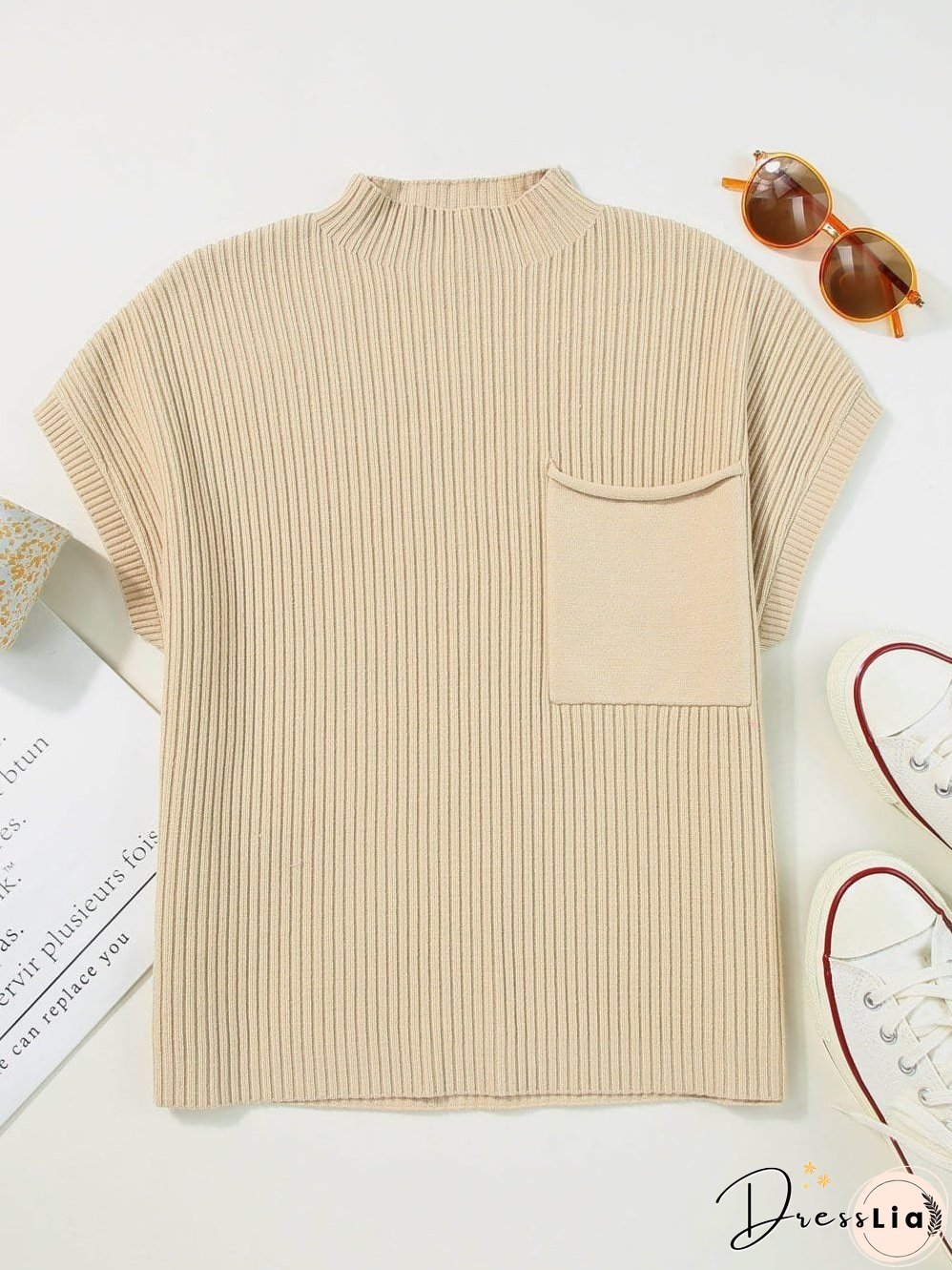 Cream Knit Top
