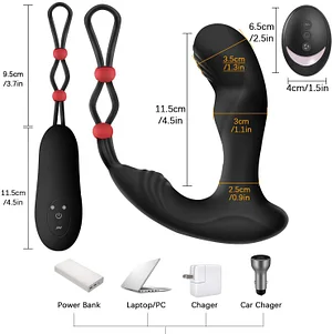 Men's wireless remote control backyard bead pulling 9-frequency vibrating anal plug prostate toy