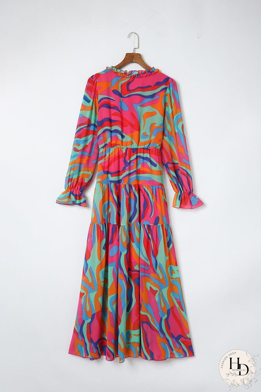 Casual Long-sleeved Dress With Big Swing