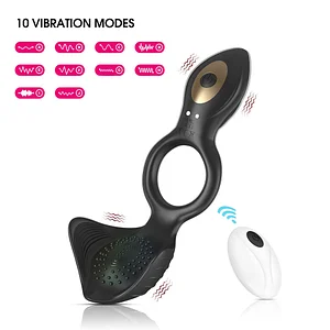 Double Ring Silicone Lock Ring With Scrotum Stimulation Remote Control App Couple Sex Toy