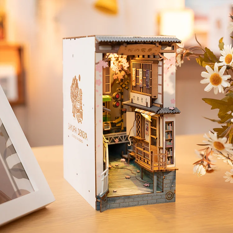Sakura Densya 3D Wooden DIY Book Nook