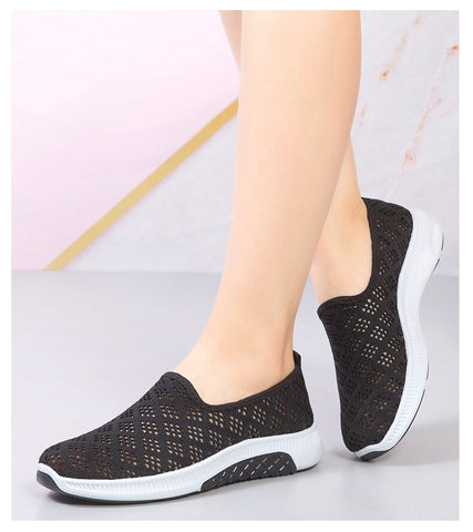 Slide Hollow Out Round Toe Casual Women Sneakers for Bunions